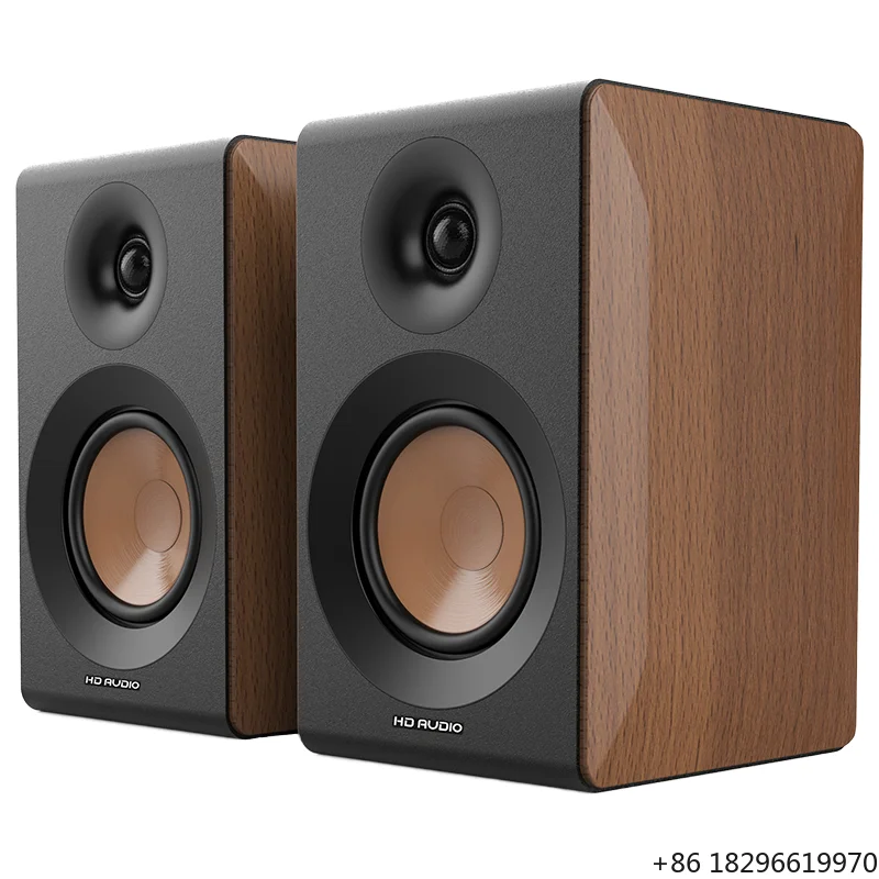 

RGB LED Bookshelf Speaker Home Theatre Karaoke Stereo Amplifier Portable Loudspeaker for PC Studio Outdoor