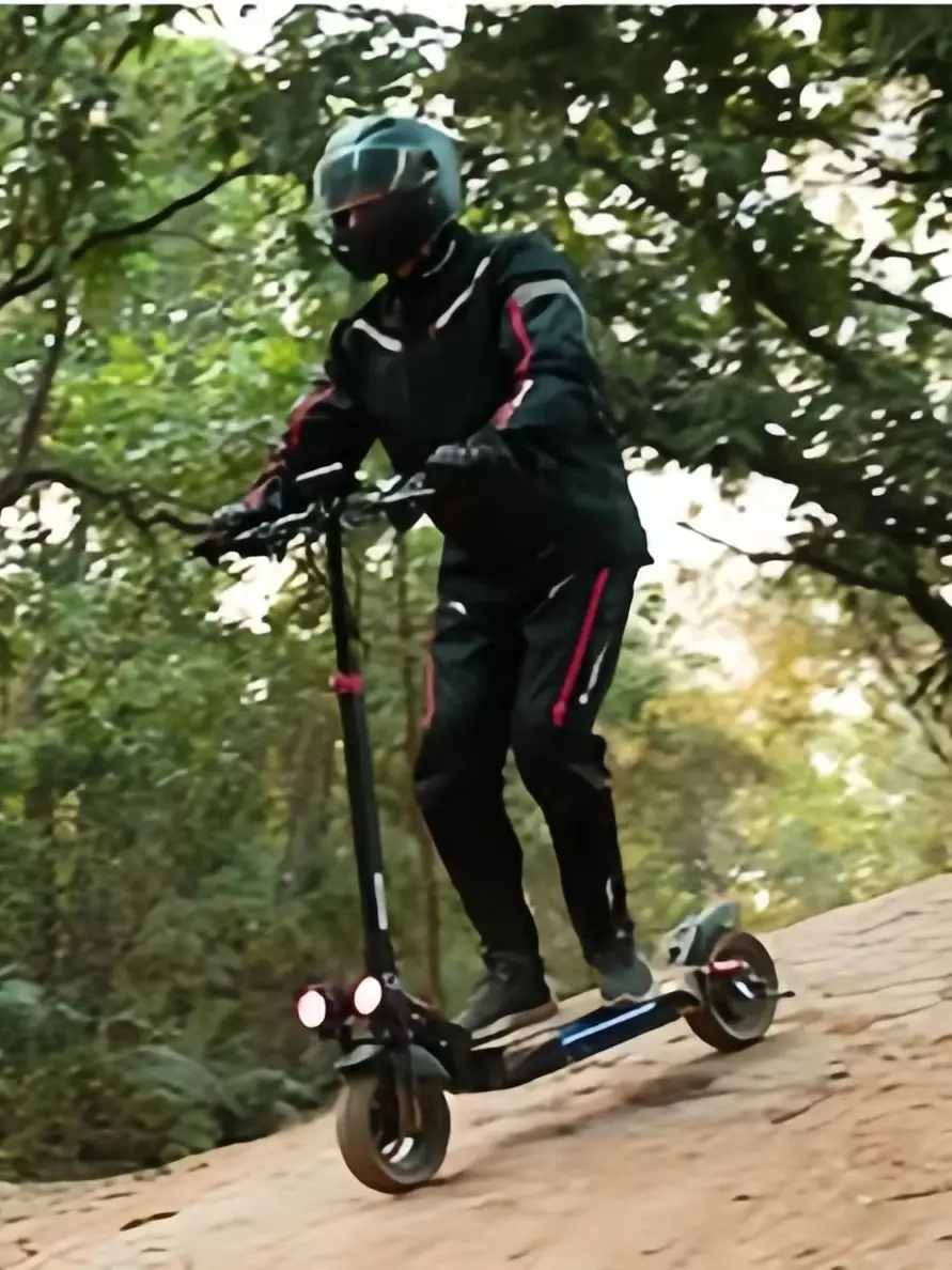 iScooter iX4 Elektroroller für Erwachsene, Geländetauglich, 48V 15Ah, 45km Reichweite, 10 Zoll Luftreifen, Doppelfederung, Doppelscheibenbremsen, Minirobot APP