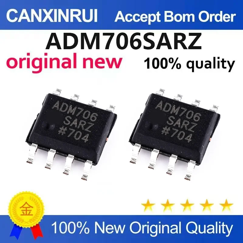 (5pcs-100pcs)New original ADM706SARZ-REEL ADM706SAR monitoring circuit IC chip packaging SOP-8