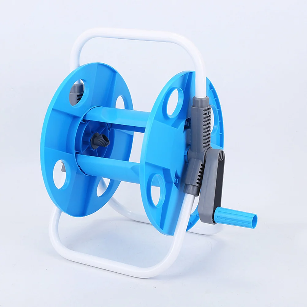

Садовая катушка для шланга для воды, портативная прочная синяя металлическая пластиковая стойка для хранения, держатель для газонной рамы, стеллаж для хранения
