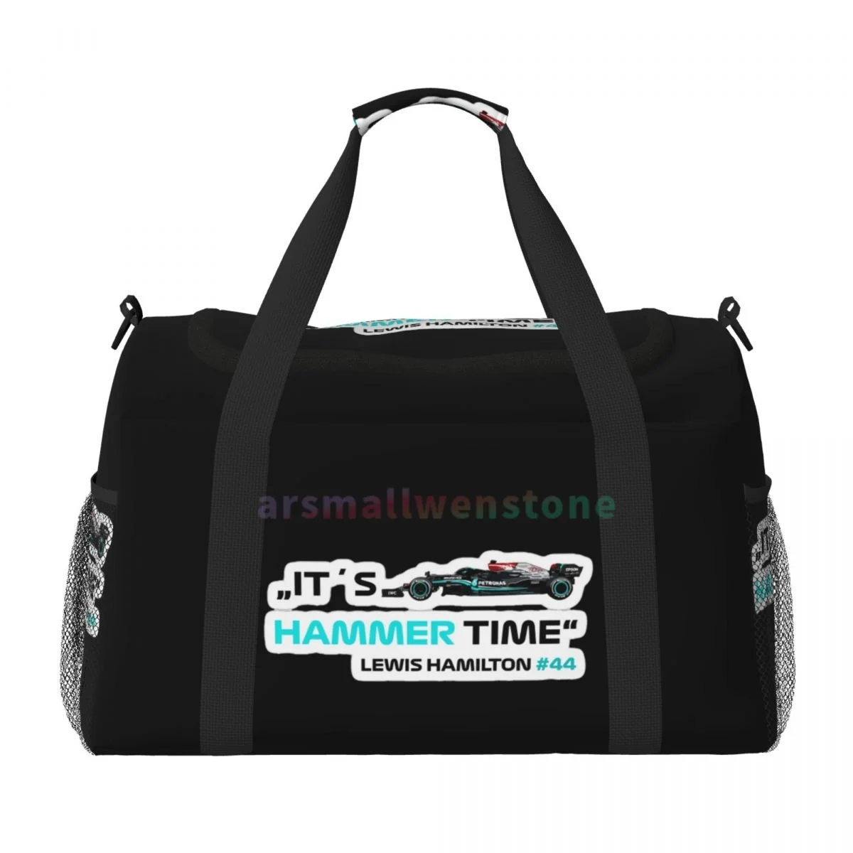 It's Hammer Time #44 Lewis Hamilton Travel Duffel Bags Personalized Weekender Bag with Shoulder Strap Sport Gym Yoga Luggage Bag