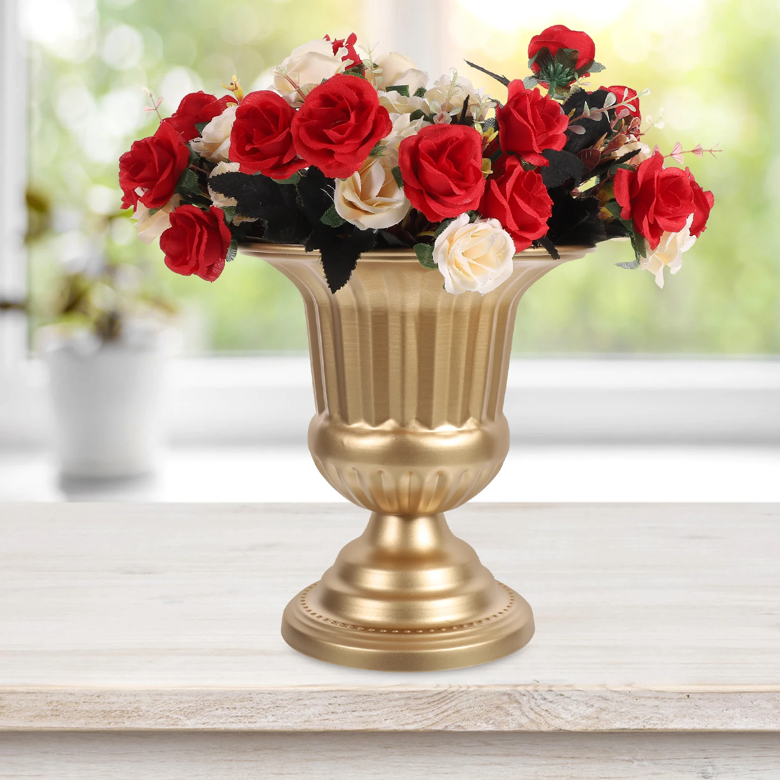 

Vintage Metal Flower Vase Desktop Decor Roman Iron Planter Dried Fresh Floral Container Wedding Table Centerpiece Home Decor