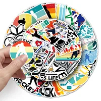 50Pcs Ice Hockey Stickers Waterproof Hockey Sports Decals for Laptop Luggage Skateboard WaterBottle Hockey Team Decor Stickers 2
