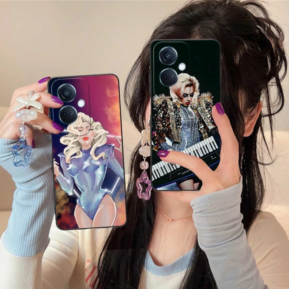 Fashion Gaga Painting Mobile Cell Phone Case for OPPO Find X5 X3 X2 A93 Reno 8 7 Pro A74 A72 A53 Black Soft Phone Cover Shell