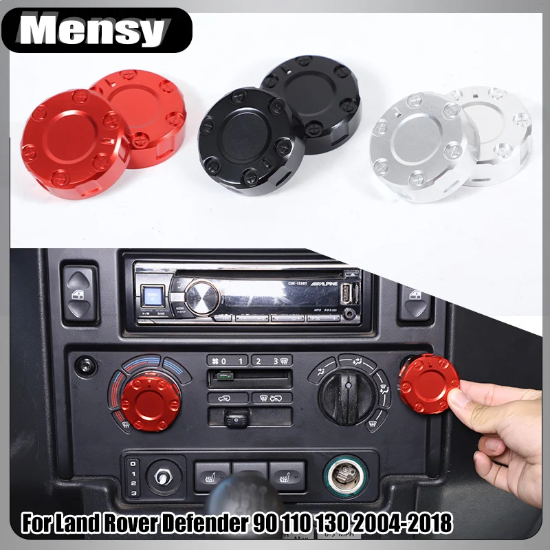 

Air Condition Knob Trim Ring Headlight Control Adjust Button Cover For Land Rover Defender 90 110 130 2004-2018 Accessories