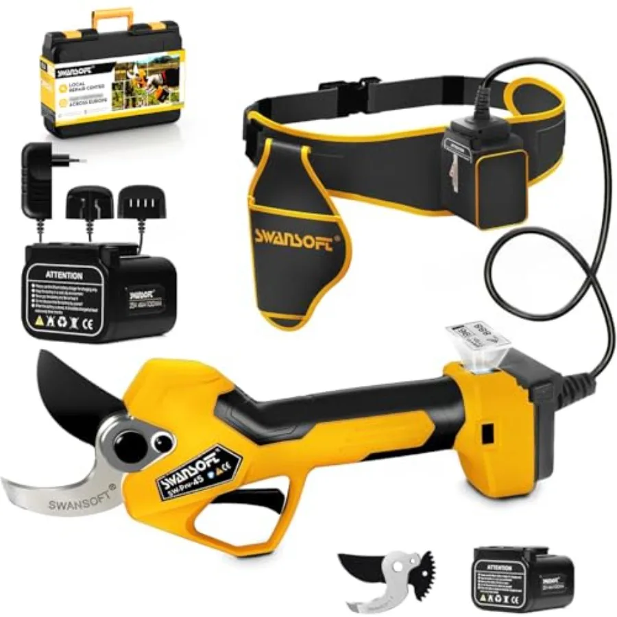 

Electric Pruning Shears 45mm 1.77'' Cutting Diameter Cordless Electric Pruners Shears Battery Powered 1150W Tree Branc