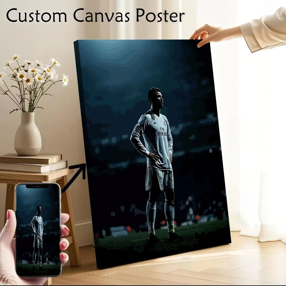 Cristiano Ronaldo Canvas Poster Customizable Printed Canvas Painting Wall Art for Fans Wand Deko Bedroom Decoration Living Room