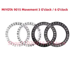 Watch Accessories New Original MIYOTA 9015 Movement White Black Calendar Disc 6 O'clock 3 O'clock