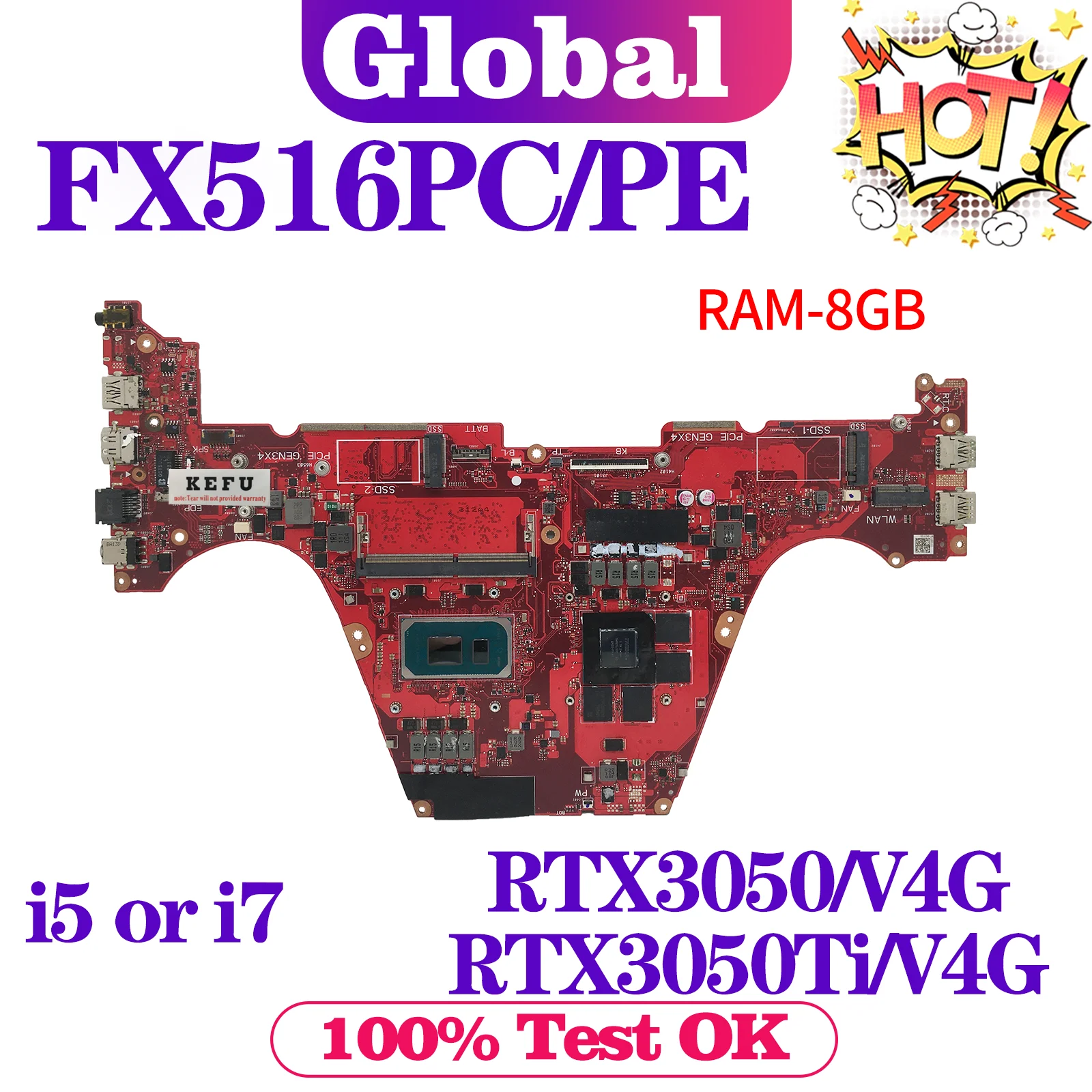 Mainboard UNTUK ASUS FX516PC FX516PM FX516PEZ FX516PE FX516PR Motherboard FX516 FX516P TUF516PM TUF516PR TUF516PE Motherboard Laptop