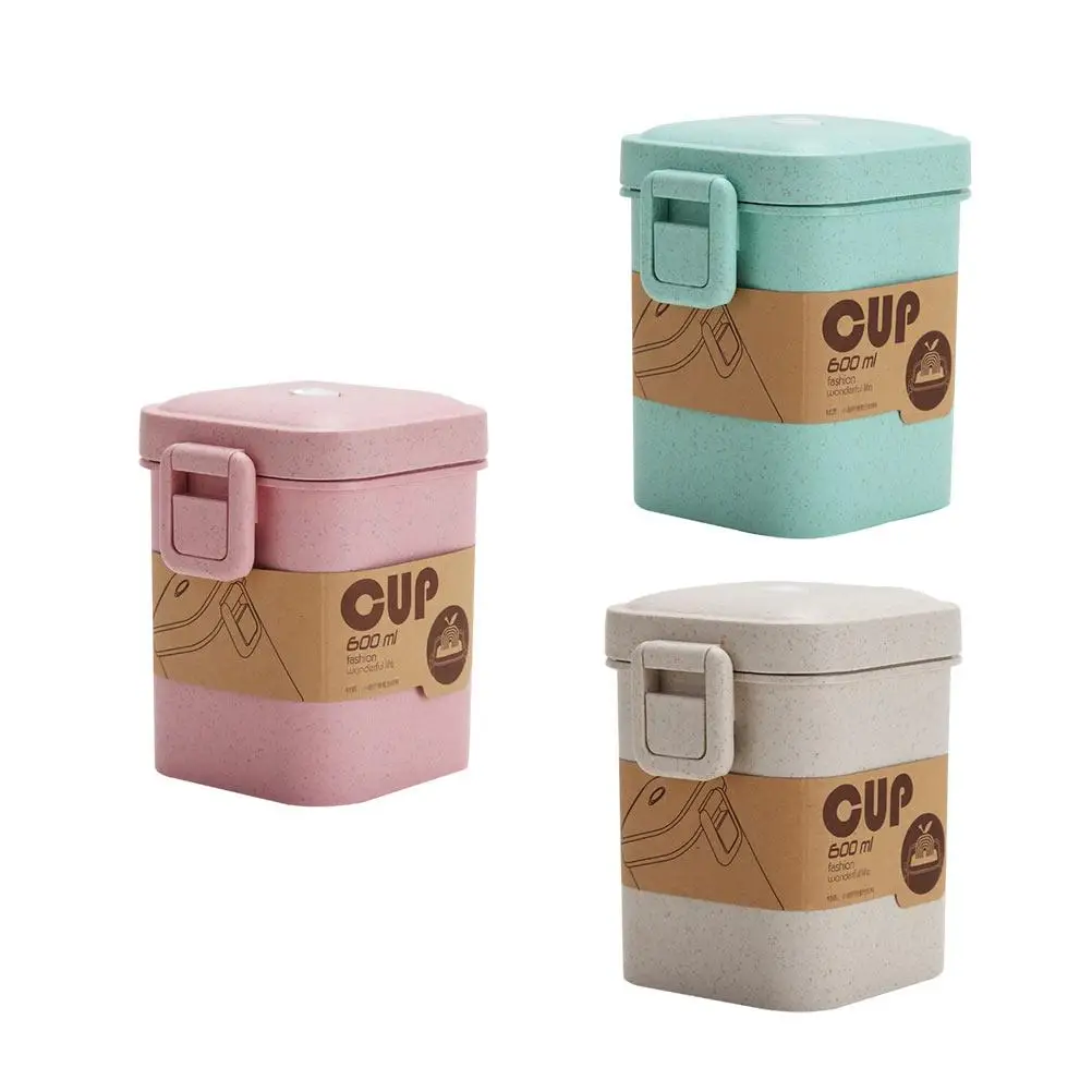 

3Pcs Soup Leak Proof Household Kitchen Diner Square Sealed Soup Cup Breakfast Cup Use