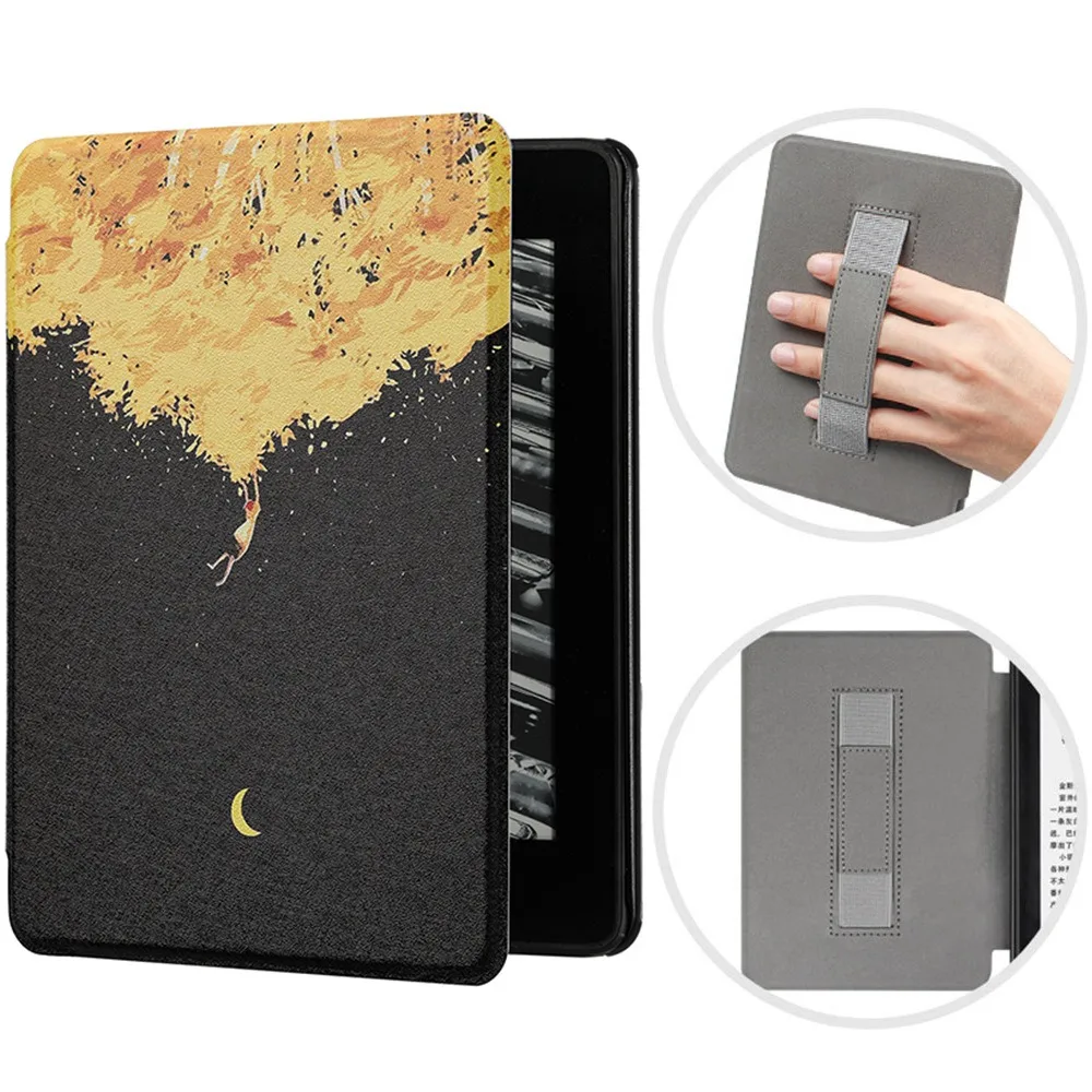 غطاء قارئ إلكتروني جلدي مقاس 7 بوصات مع حافظة واقية لدعم اليد لجهاز Kindle Paperwhite 2024 مقاس 7 بوصات (الجيل الثاني عشر)/Colorsft