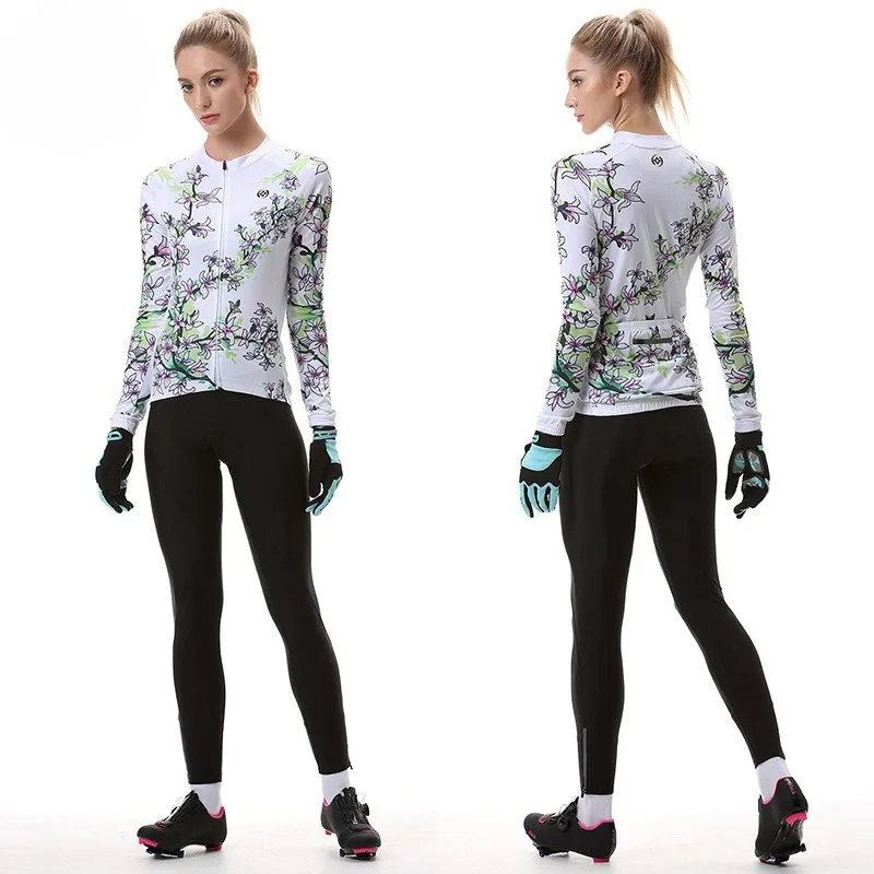 

Осенне-зимняя одежда для велоспорта, женская одежда для велоспорта с принтом, комплект женской одежды для велоспорта, комплект из трикотажа для велоспорта