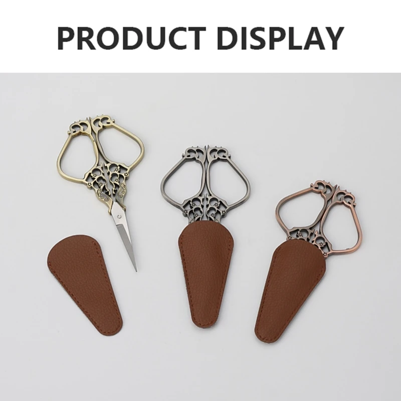 Durable Scissors Sheath Wear Resistant Leather Scissors Cover Portable Multifunctional Trimming Beauty Tools Protector