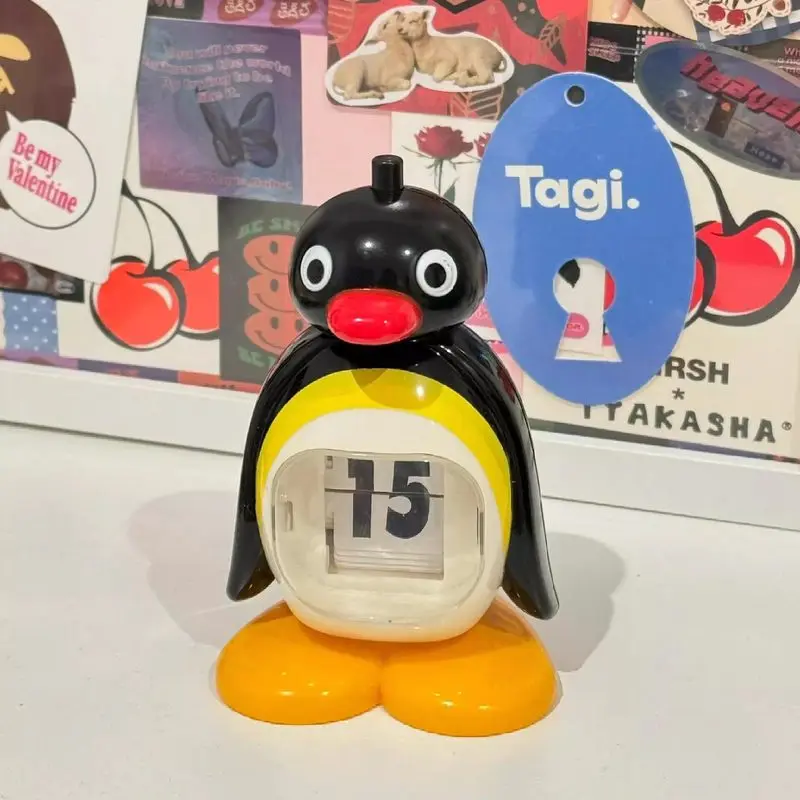 Anime Penguin Retro Toy Perpetual Calendar Press Type Desktop Decor Figurine Ideal Girl Birthday Gift Collectible Ornament Gifts view 4