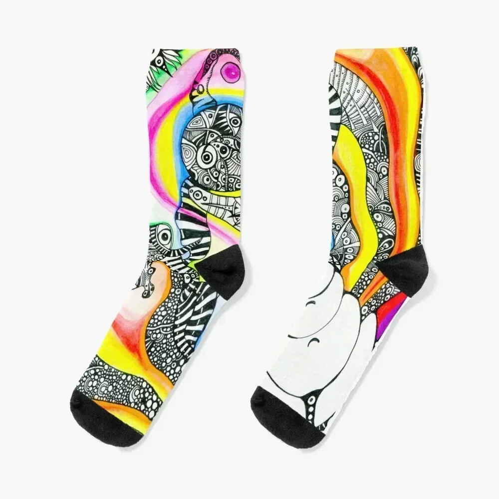 

Exoplanet Dreaming Socks with print tennis Antiskid soccer warm winter Socks For Men Women's