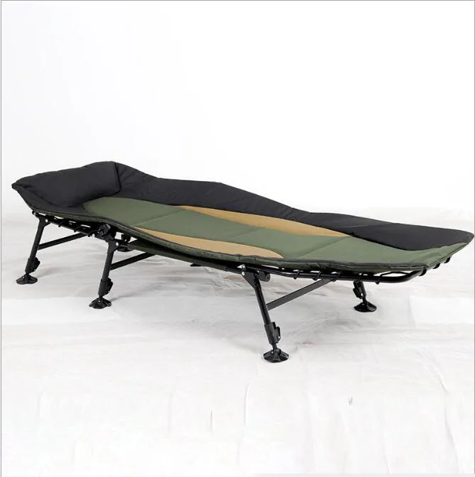 Adjustable Outdoor Camping Nap Bed Portable Adjustable Fishing Chair Durable Comfortable Nap Chair Outdoor Folding Bed Metal