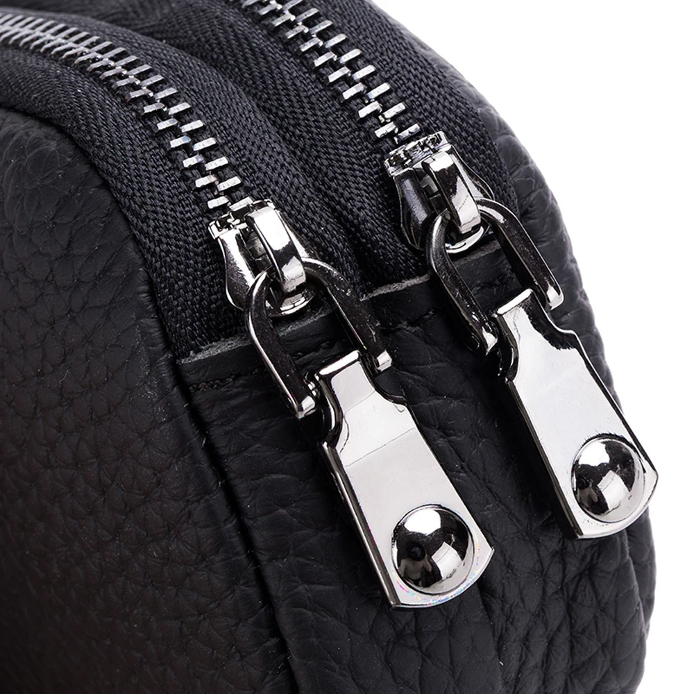 36/5000 Small Coin Purse Leather Cute Women's Coin Bag Double Zipper New Mini Coin Bag Clutch Bag Storage Bag Commuter Fashion