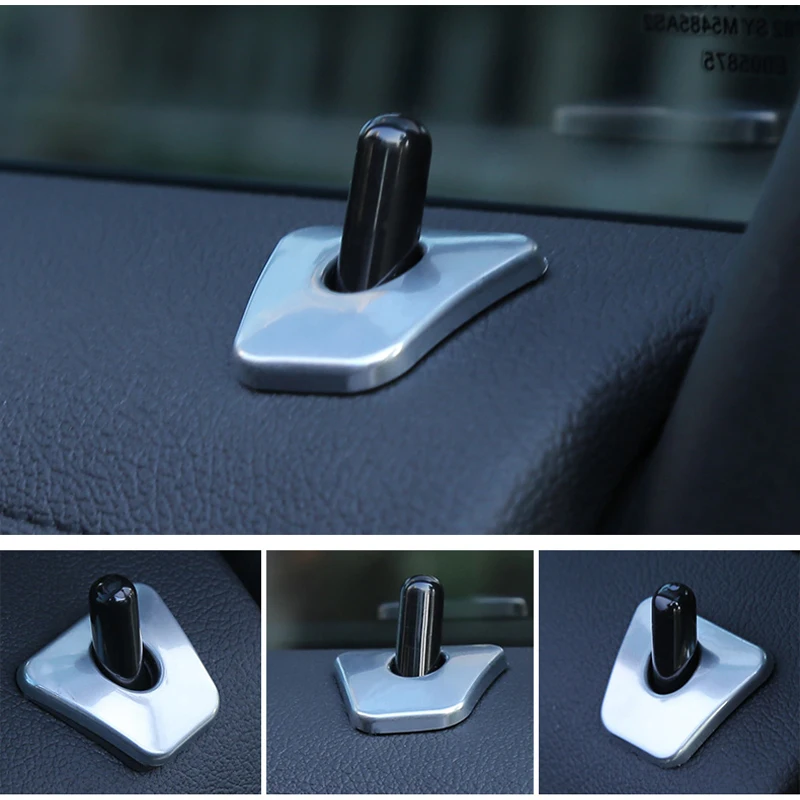 

4Pcs New Chrome Door Bolt Decoration Cover Trim Car Accessories Door Latch Circle Sequins For BMW NEW 5 series G38 Car Styling