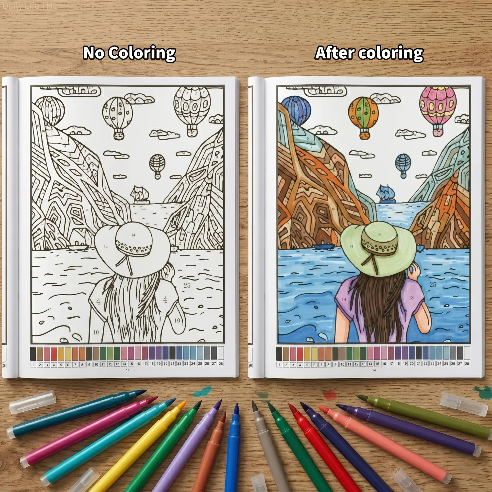 32 Themes Color by Number Book - đánh giá và giá Embroidery Translate