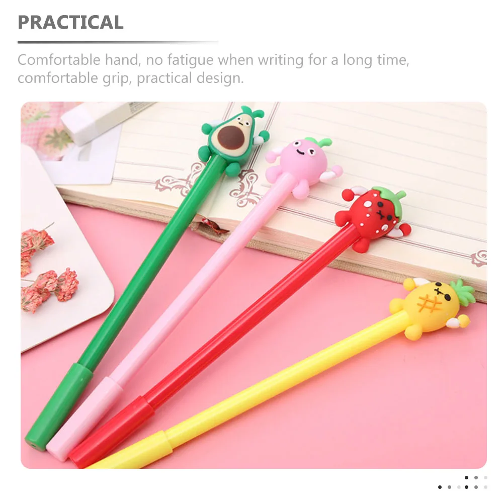 

24pcs Gel Pen Multicolor Plastic Fruits Kids Pens Students Writing Pens For Students School Supplies Writing Tools