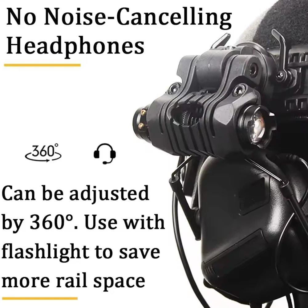 Tactical Airsoft Helmet Set with Telescope Model Headphones Signal Light Flashlight Shooting Range Cosplay Equip for Hunting