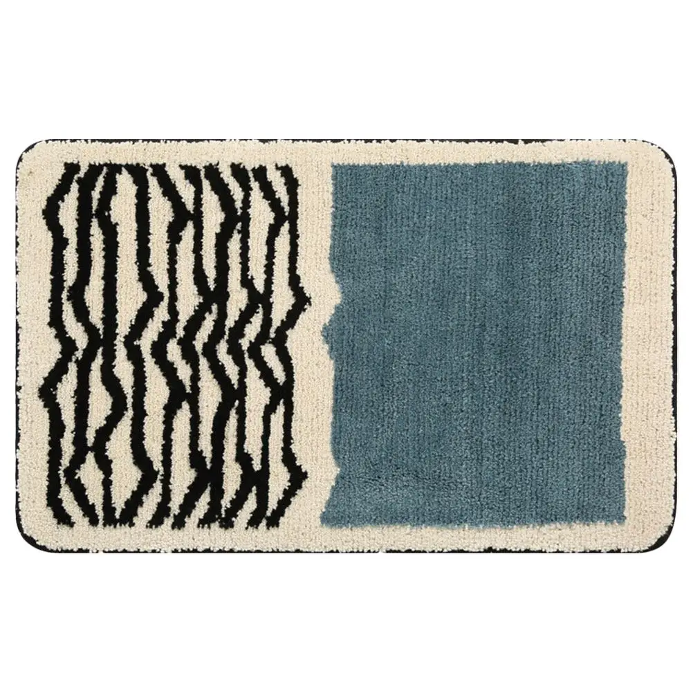 

Non-Slip Bathroom Rug Water-Absorbing Floor Mat for Shower Bathtub Area Elegant Minimalist Style Long-Lasting Stitching Home