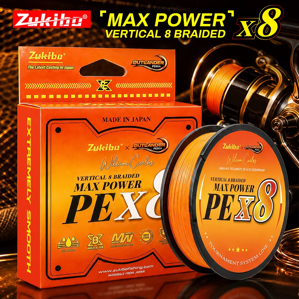 Linha de Pesca Trançada ZUKIBO OUTLANDER 8 Fios PE X8 Multifilamento Mais Resistente ao Desgaste, à Prova de Água do Mar e à Prova de Ultravioleta