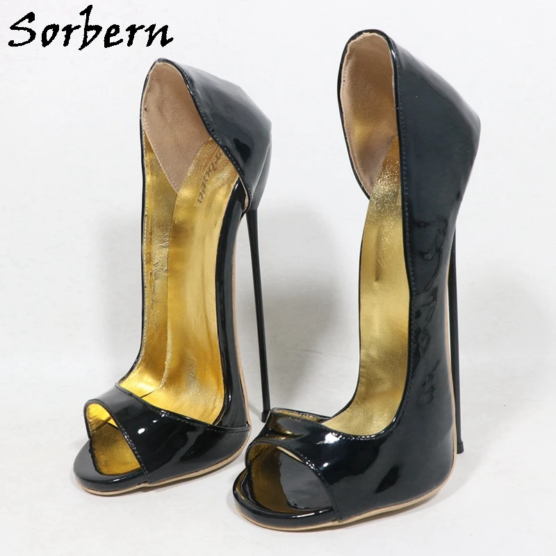 Sorbern 20cm Stilettos High Heel Pump Shoes Italy Style D'Orsay Women Shoes Pumps Slip On Party Heels Unisex Fetish Custom