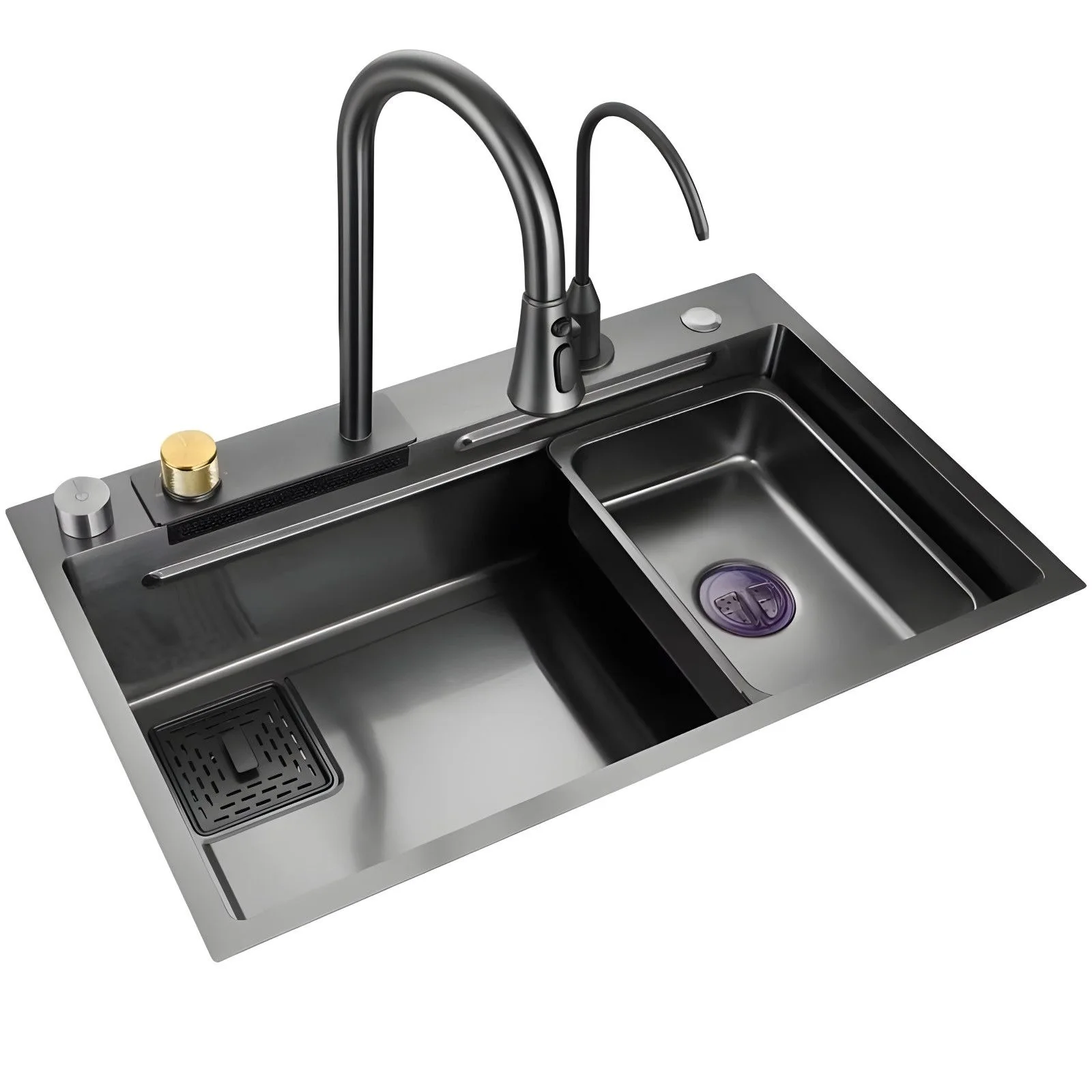 

Feiyu waterfall sink, hand-thickened nano stainless steel, household kitchen sink