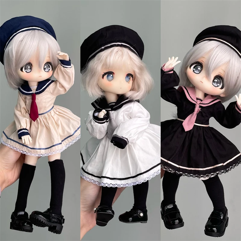 BJD doll clothes suitable for  1/6 size cute Sailor  clothes set doll accessories (5 points)