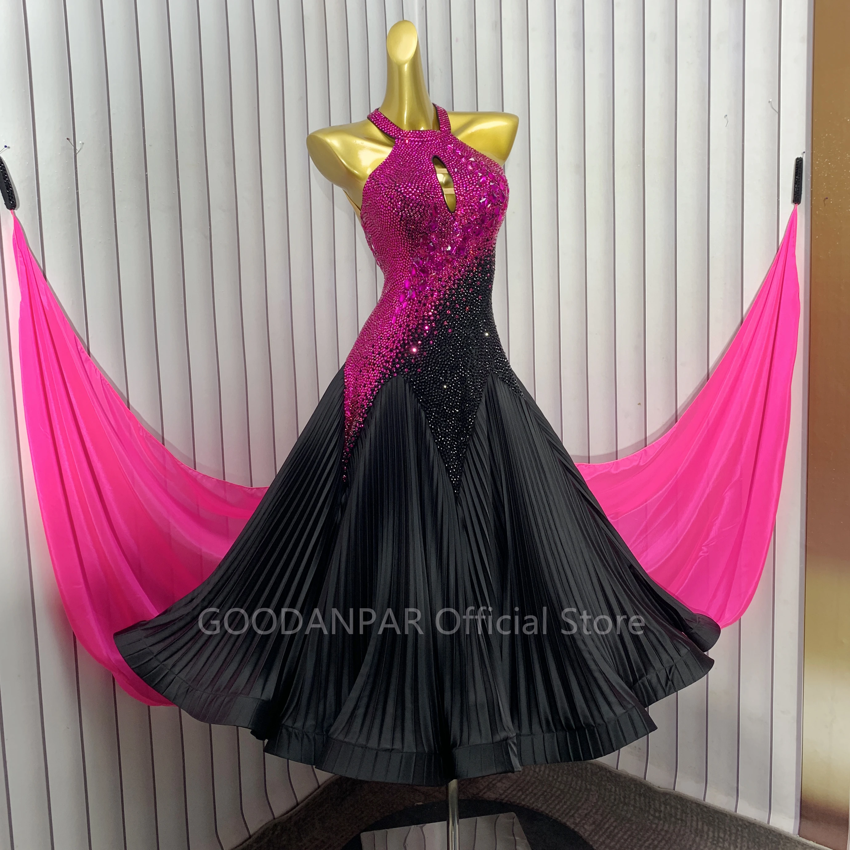 

Waltz Ballroom Dance Dress girl Competition Dance Ballroom Dancing Costume standard dance dress women competition sleeveless