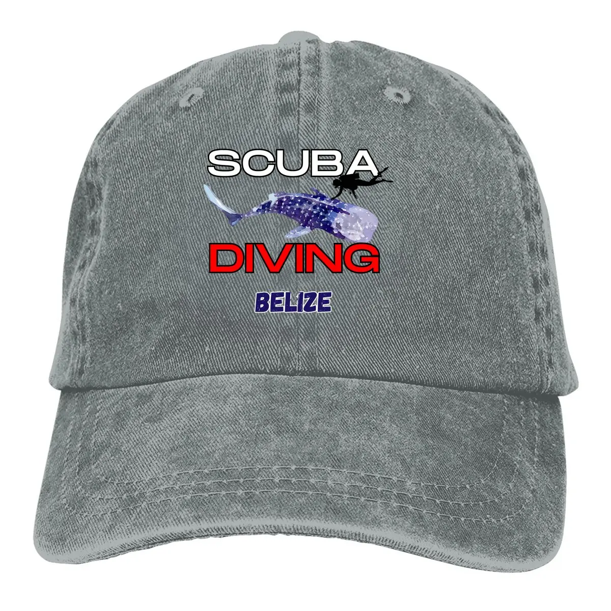 Pure Color Dad Hats Belize Women's Hat Sun Visor Baseball Caps Shark Scuba Diving Peaked Cap