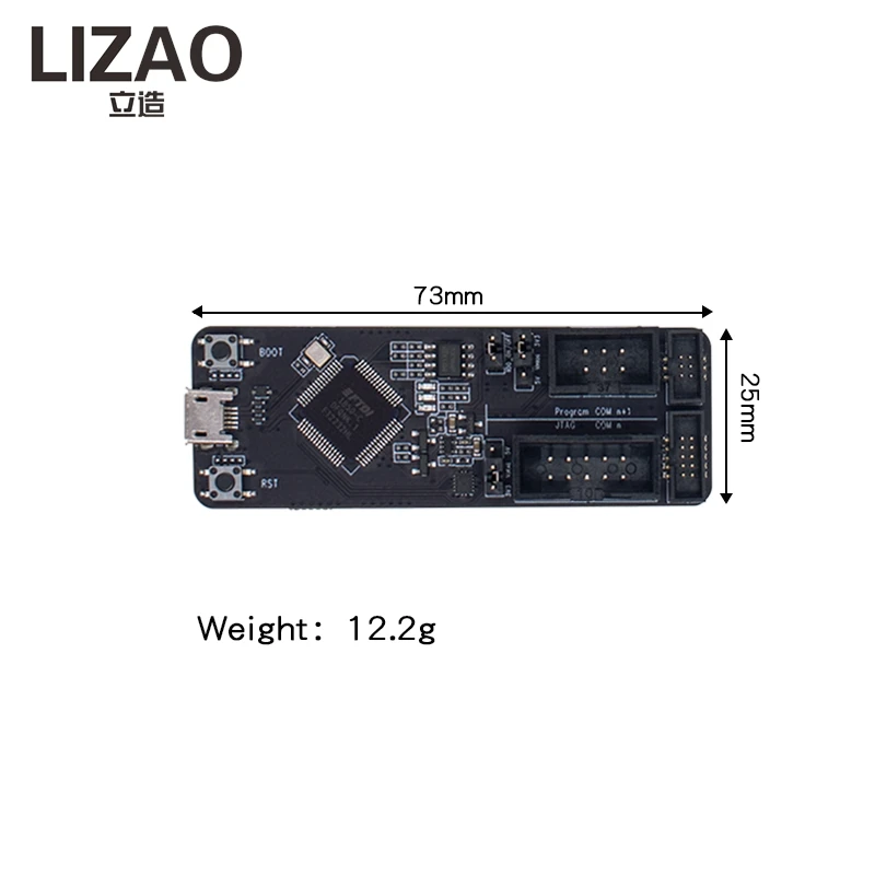 LIZAO Prog JTAG Development and Debugging Tool, Serial Communication Program Downloader with Dual Spacing Cable Connection
