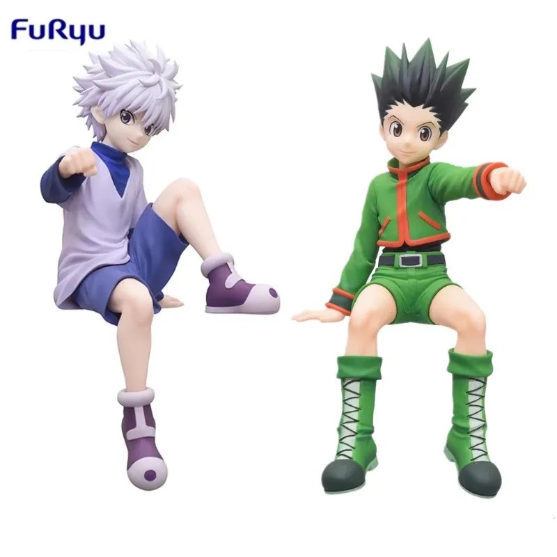 Original FuRyu Hunter X Hunter Killua Zoldyck GON FREECSS Noodle Stopper Figure Toys Anime Action Figurine PVC Model Xmas Gift