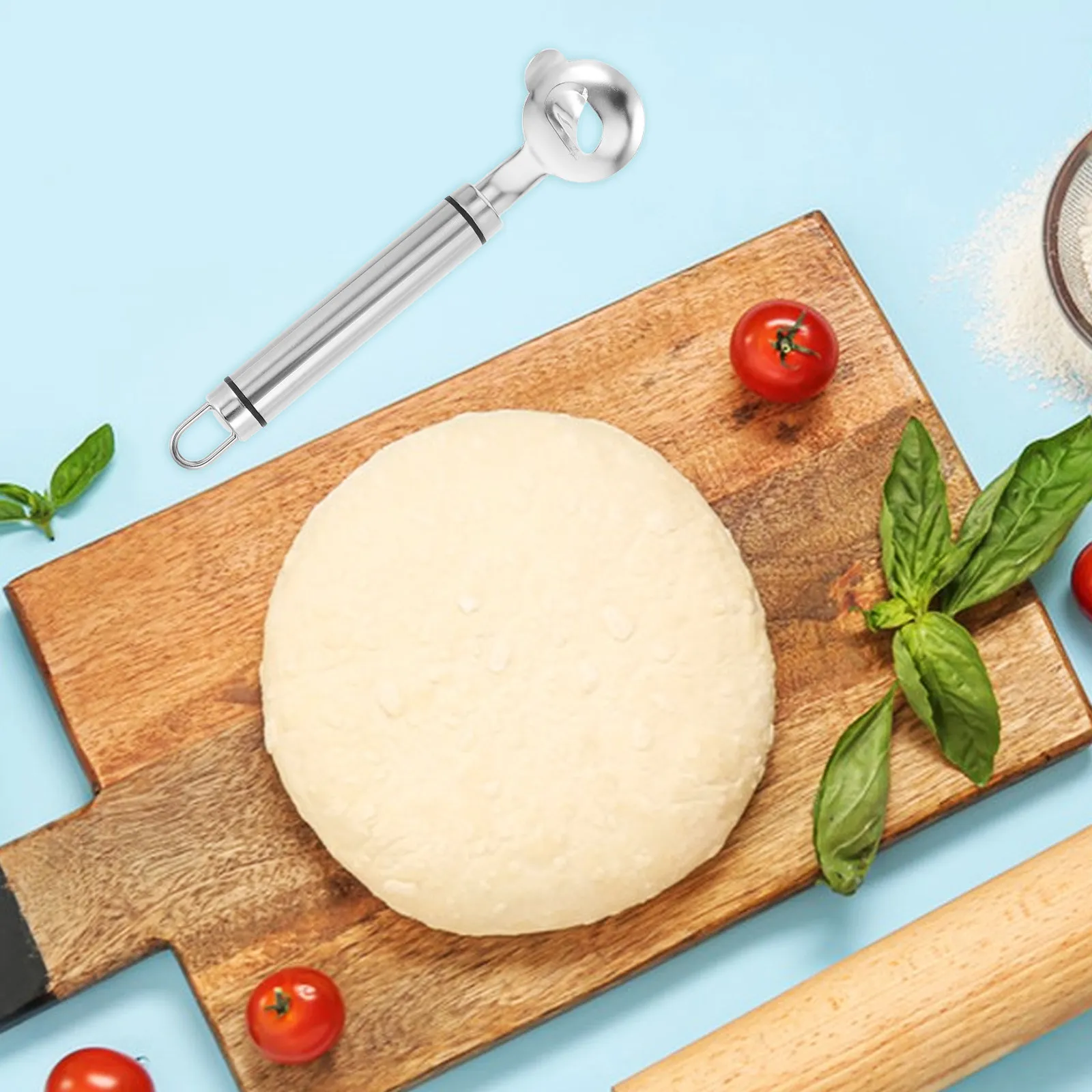 1Pcs Premium Food Grade Stainless Steel Dough Scraper for Knife-Cut Noodles Ergonomic Handle Griddle Grill Kitchen Tool Dough