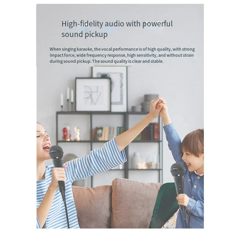 B92B-2 Pack Wired Microphone For Singing Dynamic Cardioid Mics With 1/4Inch To 3.5Mm Adapter For PA Systems, Public Speaking