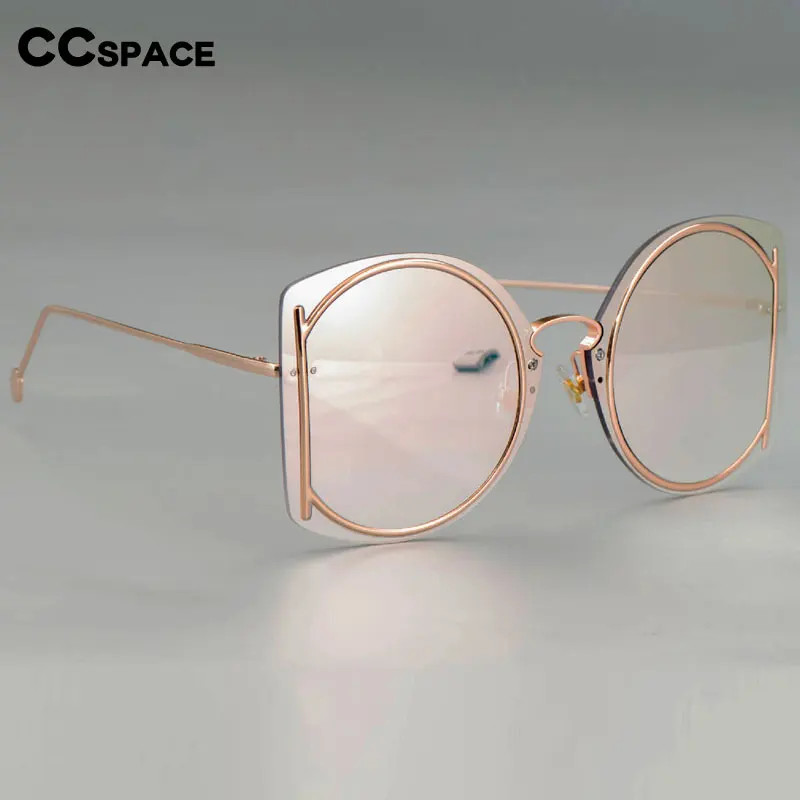 47048 New Luxurious Sunglasses Women Brand Designer Rimless Sun Glasses Gradient Lens Uv400 Colorful Mirror Fashion Eyewear