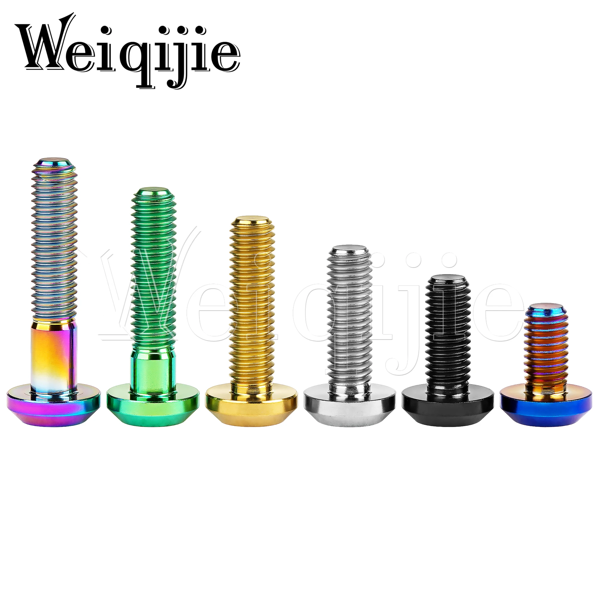 Weiqijie Titanium Bolt M6 / M8x12/15/20/25/30/35/40mm Hexagon Socket Head for Bicycle And Motorcycle Brake Disc