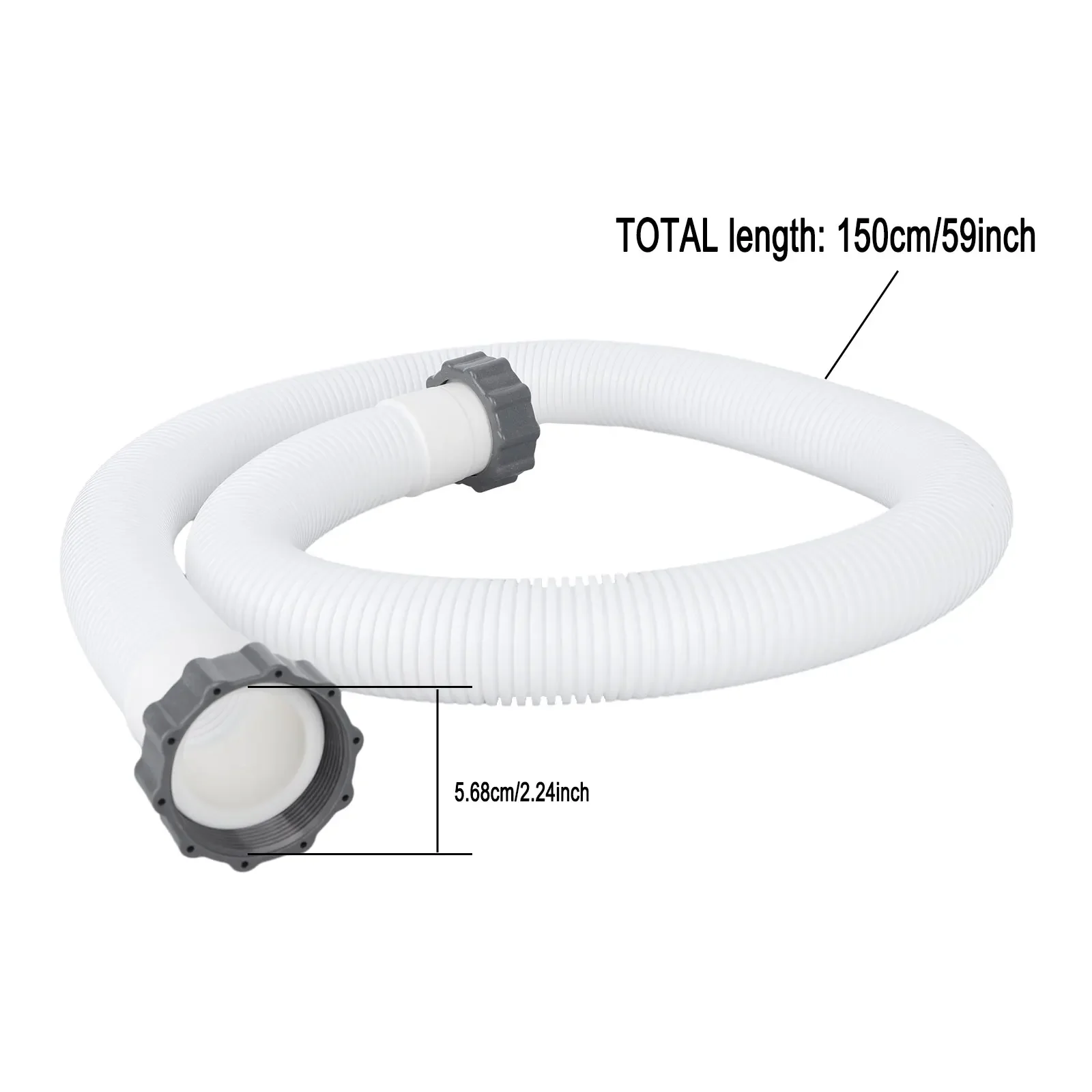 For Intex 29060E 1 5 Inch Pool For Pump Accessory Hose 59 Inch Replacement with Nut Set Compatible with Filter For Pumps