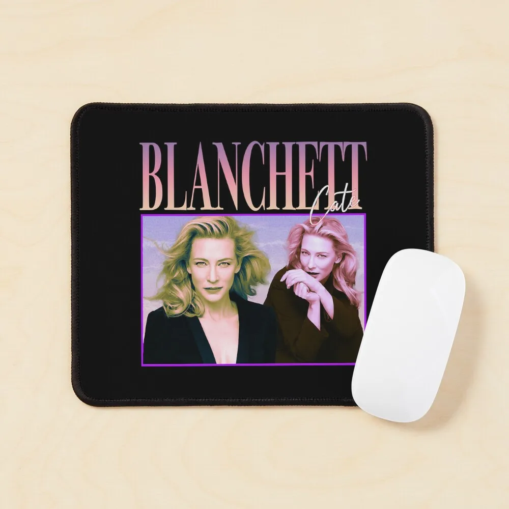 90 S Retro Style Cate Blanchett  Mouse Pad Mousepad Desk Printing Anime Mat Gamer Play Gaming Keyboard Mens Computer PC Carpet