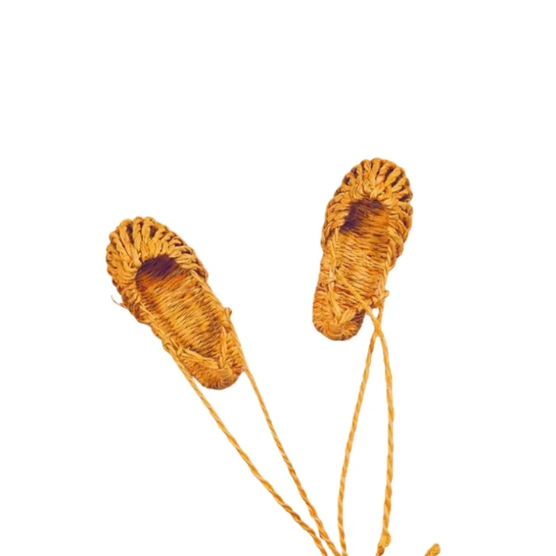 Hand Woven Grass Shoes Mini Linen Shoes SD Shoes Chinese Style Decorative Pendants DIY Grass Shoes BJD Men's Straw Sandals