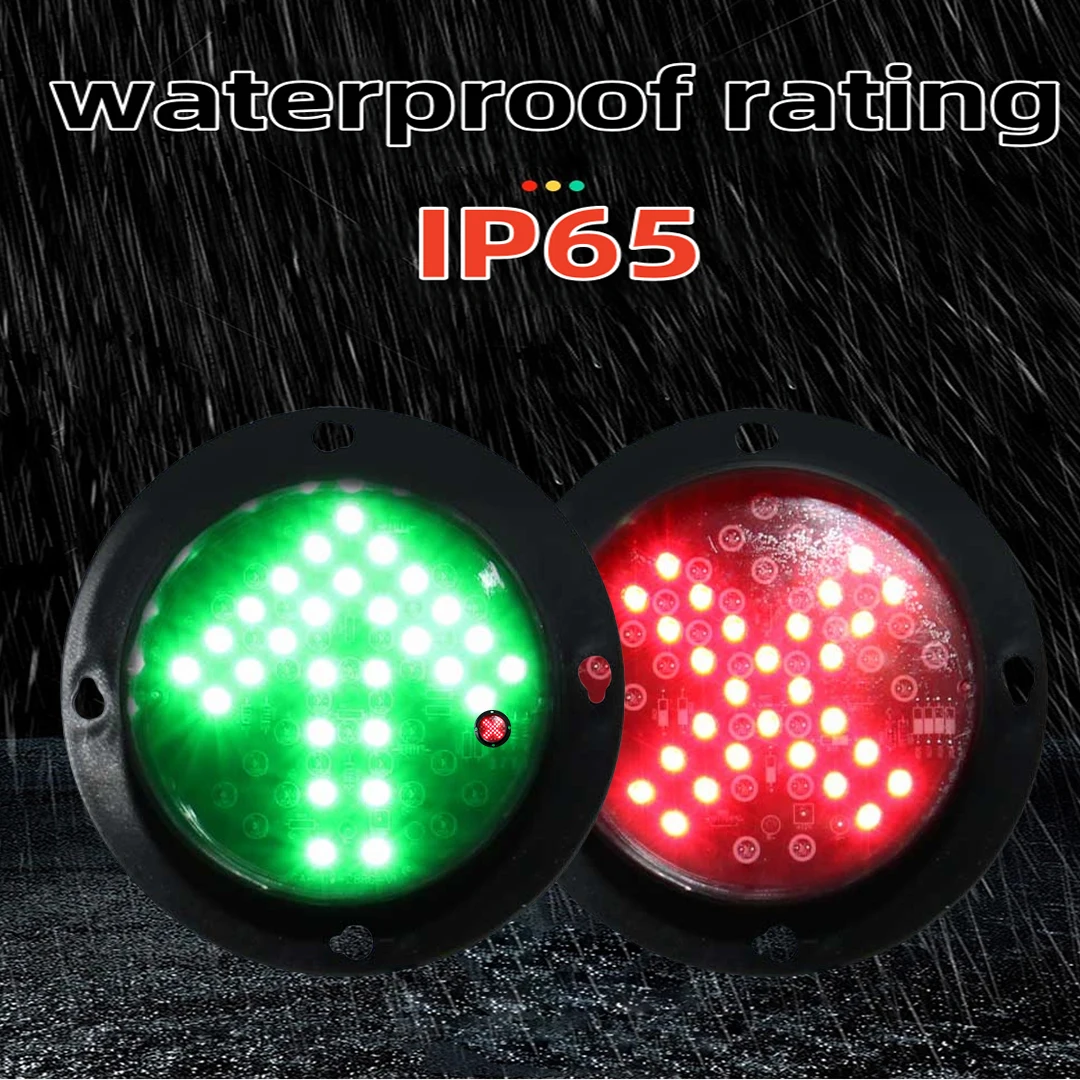 Корпус ПК Светофор Красный Крест Сигнали 100 мм Мини Предупреждающий маяк Зеленая стрелка Дорожные строительные огни Светодиодные круглые дороги