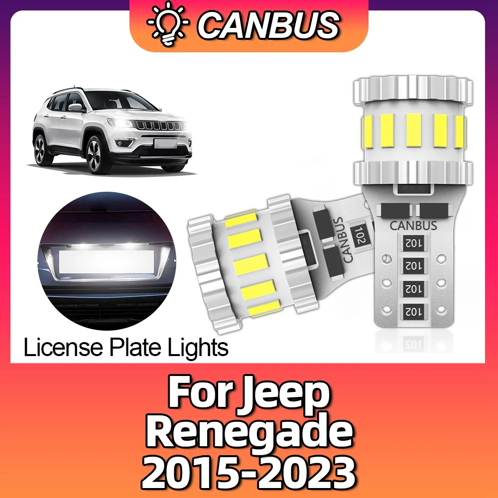 

W5W T10 Led Bulbs Canbus 168 194 Car Interior Dome Parking Lamp License Plate Lights For Jeep Renegade 2015 2016 2017 2018-2023