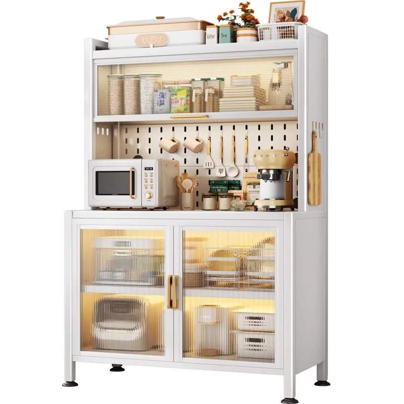 Upturn door, side cabinet, hole board, kitchen, shelf, multi-layer, floor