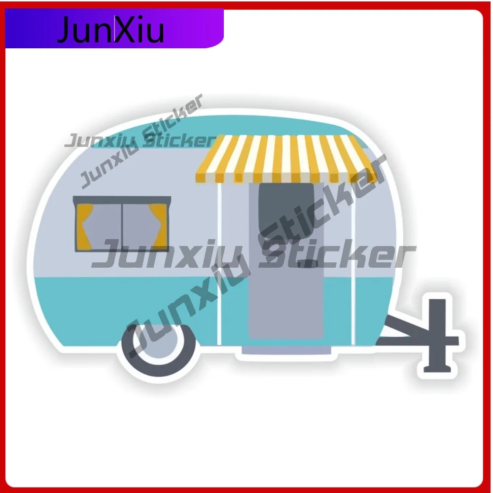 

Cartoon Caravan Mobile Home Vinyl Pictures Stickers Graphic Motorcycle Camping Car Decoration Yacht Water Camper Outdoor Custom