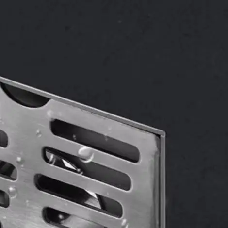 

304 Stainless Steel L-Shaped Wall-Mounted Floor Drain With Brushed Finish For Corner Installation Compatible With 50 Mm Pipes