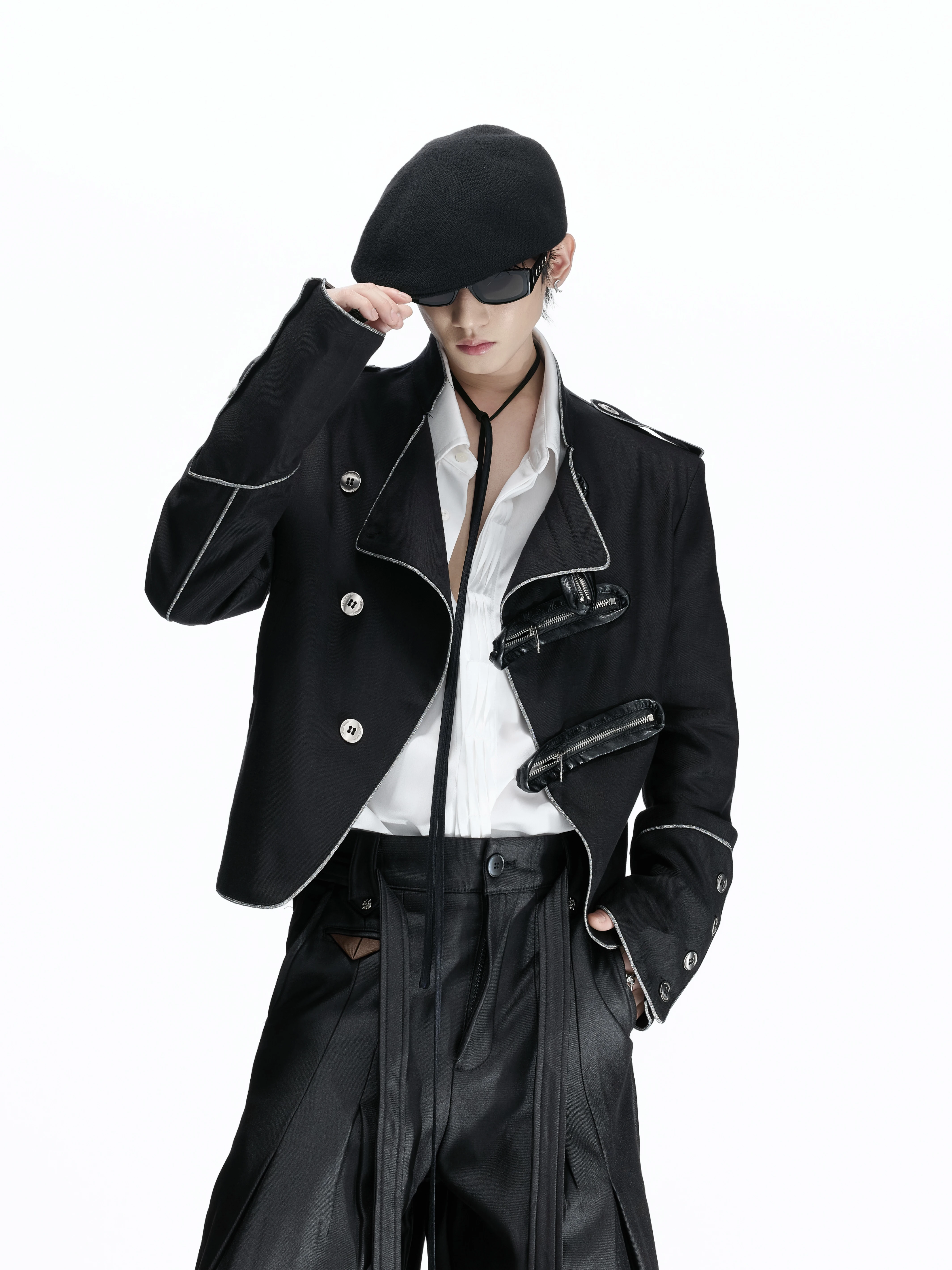 Argue Original Stand Collar Short Jacket Autumn Winter Buttoned Multi-Formal High Fashion Outerwear Elegant Style Urban Fashion