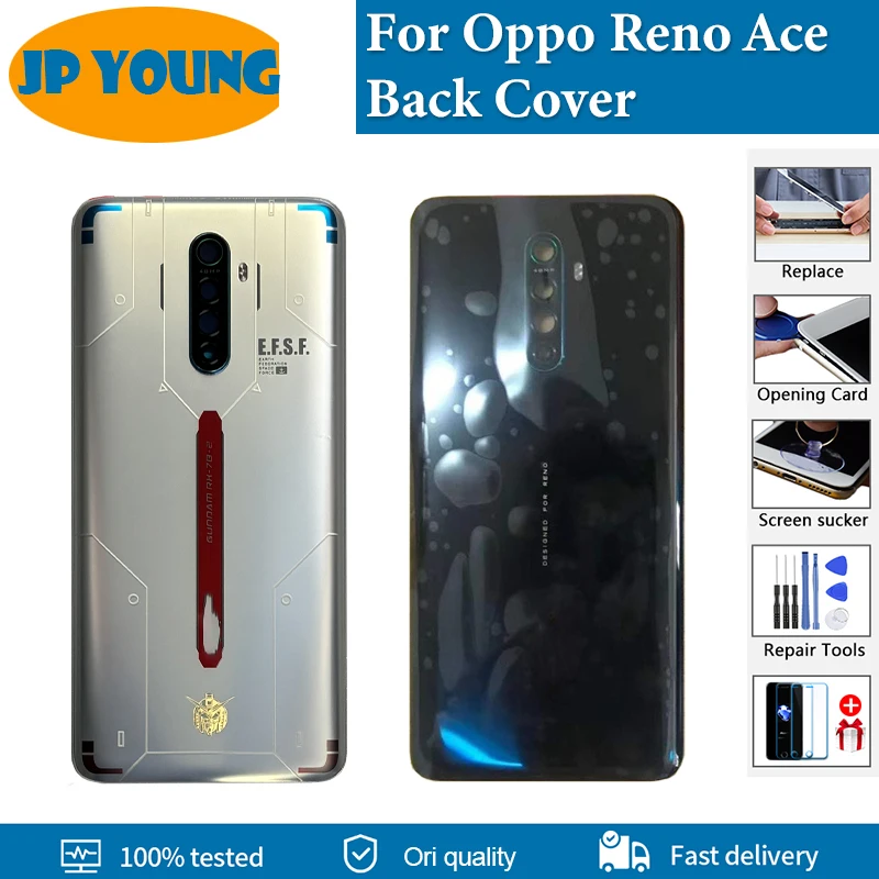 Original Back Glass For Oppo Reno Ace Back Battery Cover Glass Door Rear Housing Case For Reno Ace PCLM10 Back Cover Replacement