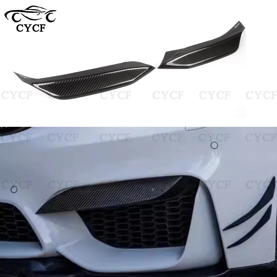 

For BMW M3 M4 Series F80 F82 F83 High quality carbon fiber wrap angle carbon anti-collision Front Bumper corner protection