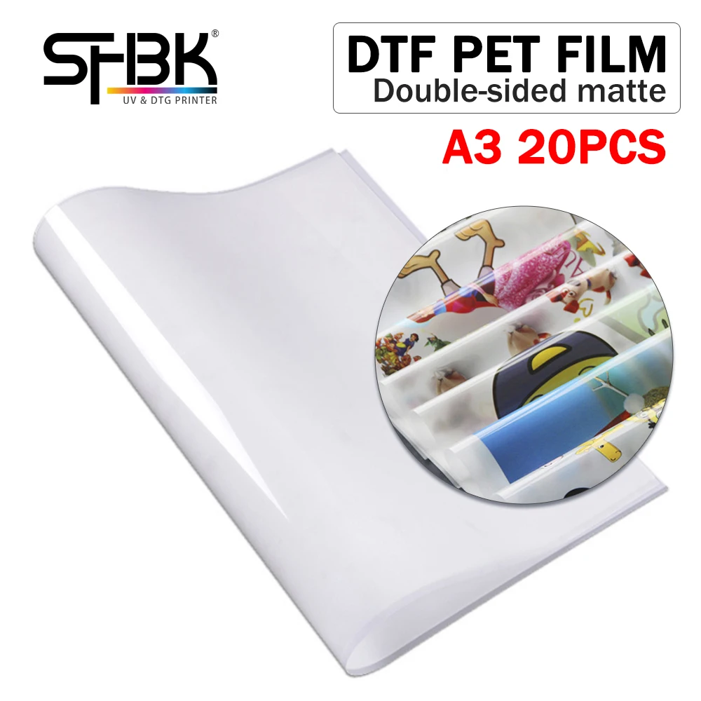 

20 шт. пленок A3 DTF PET для принтеров Epson L1800, R1390, R2880, 4880, 7880, XP600, 7890, L18058, A3, A2, A1, модифицированных оригинальных принтеров DTF